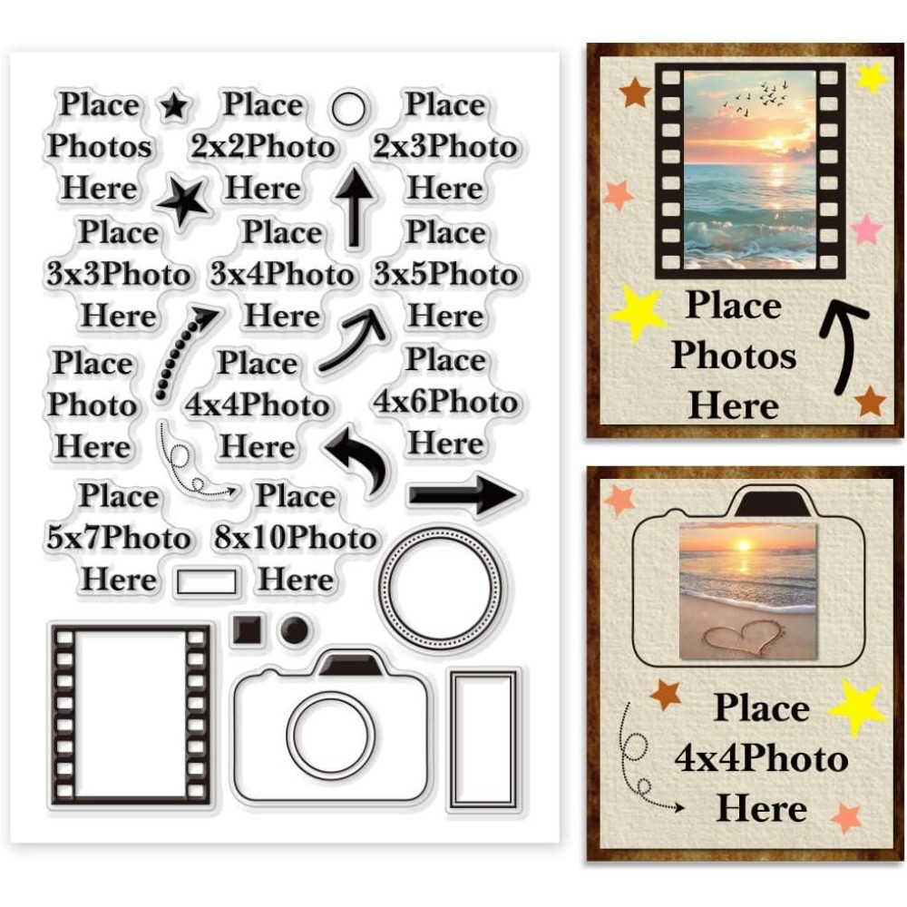 Picture Frame - Place Photo ici tampon clair flèche