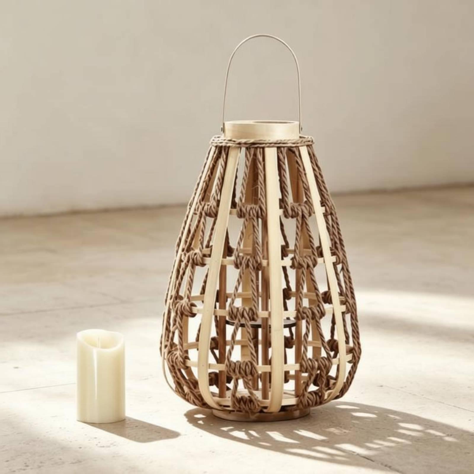 Lanterne porte-bougie en bois  - Candle Holder Decor avis et prix