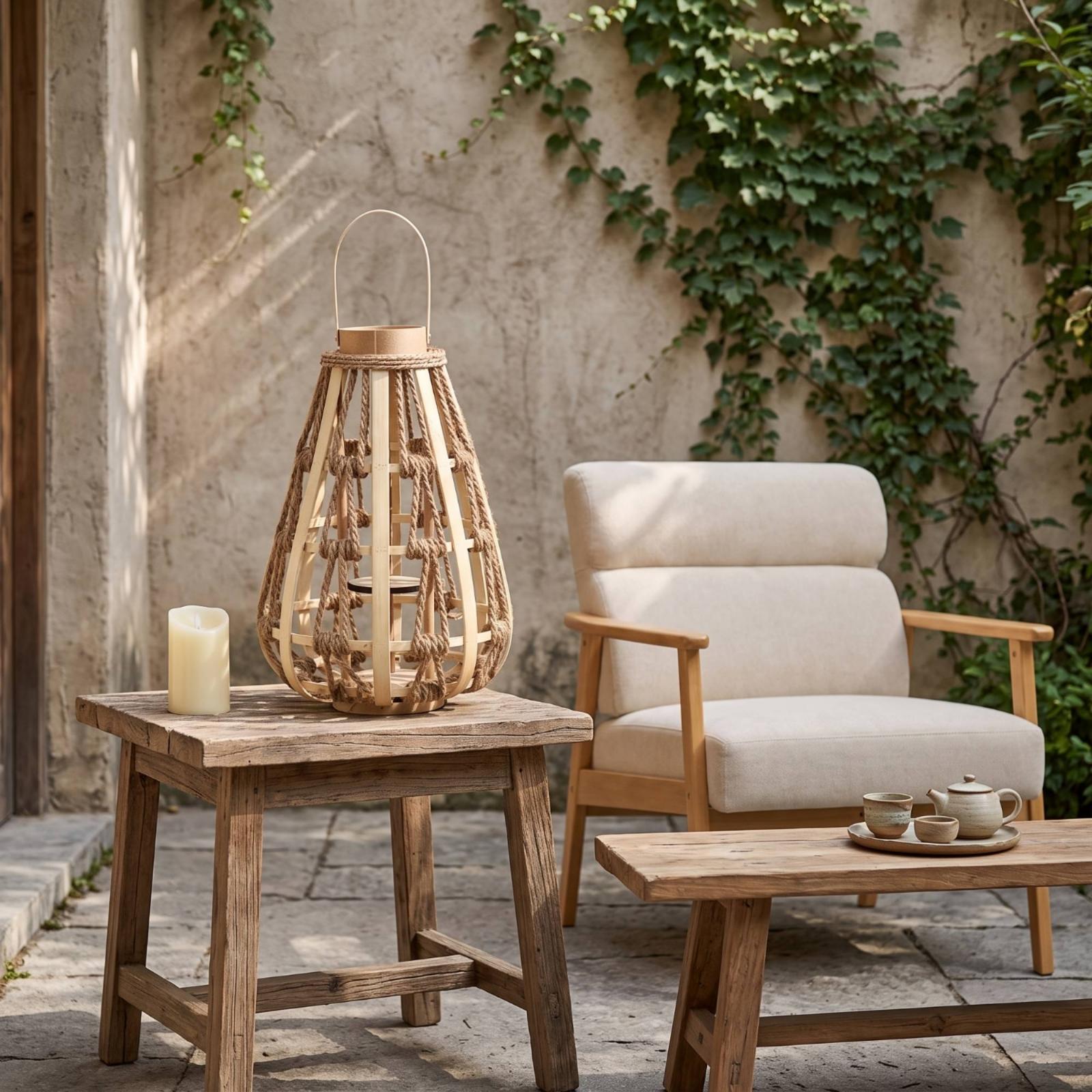 Lanterne porte-bougie en bois  - Candle Holder Decor avis et prix