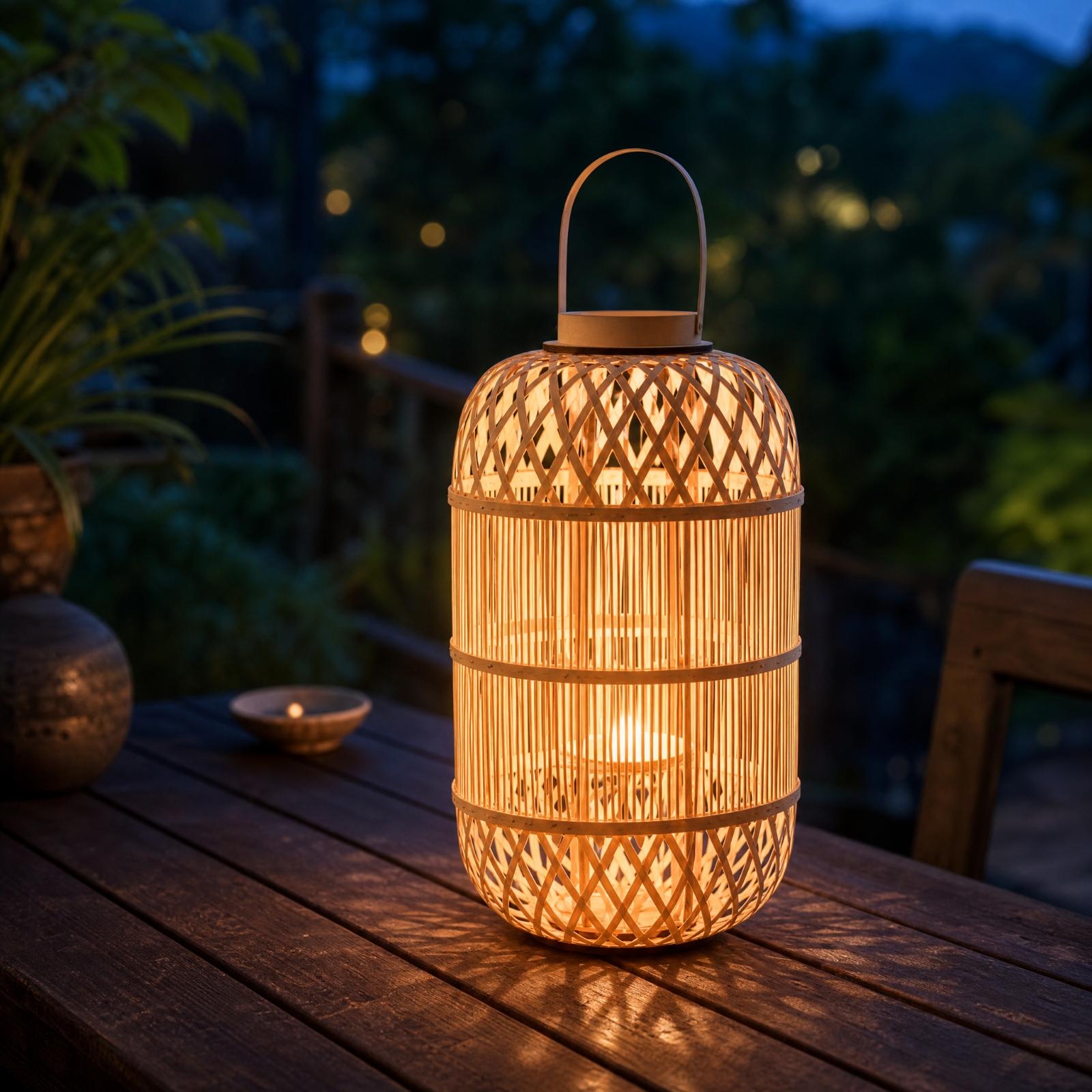 Lanterne décorative en bambou  - Candle Holder Decor avis et prix