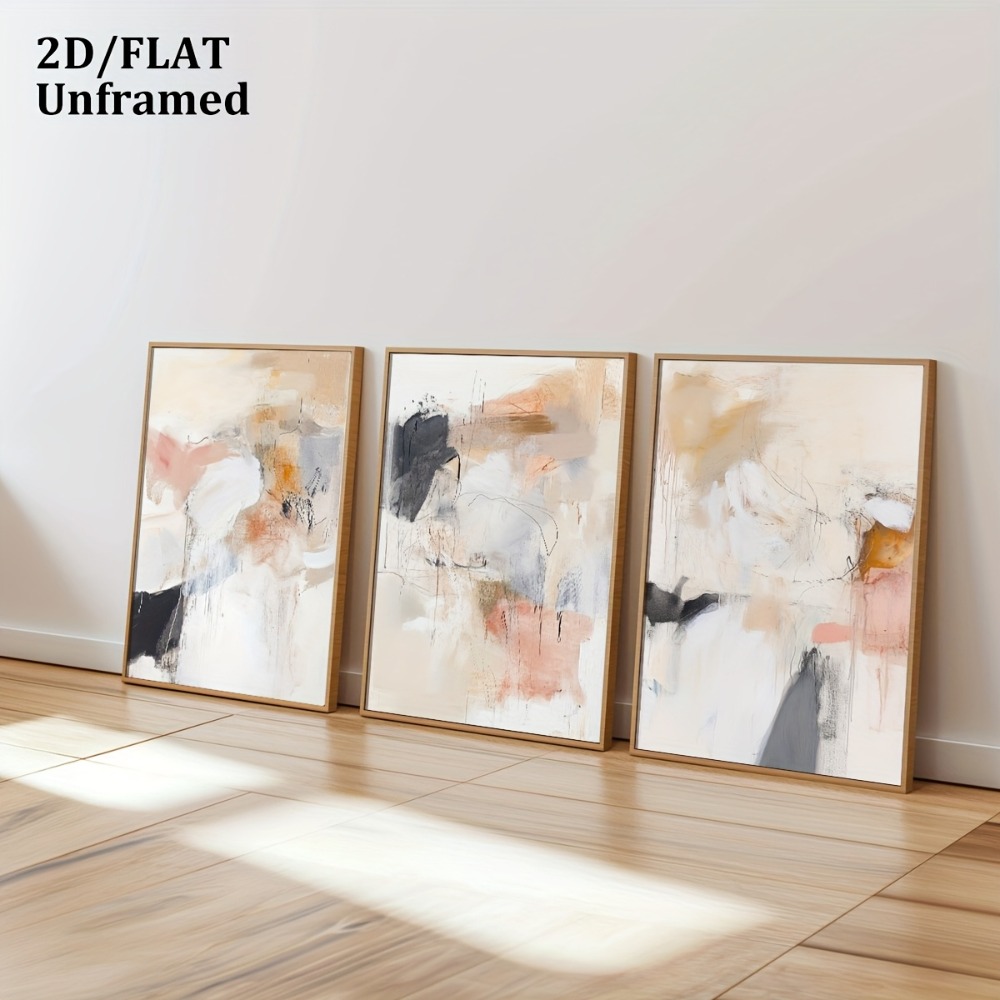 Lot de 3 tableaux muraux sans  - Abstract Canvas Set avis et prix