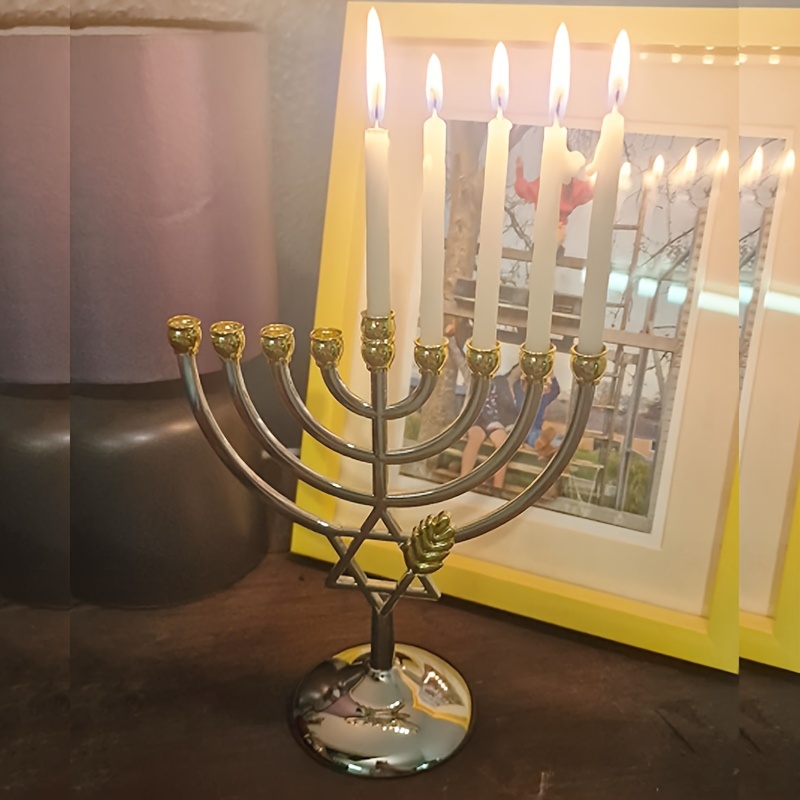 Ménorah Hanouka à 9 branches,  - Candle Holder Decor avis et prix