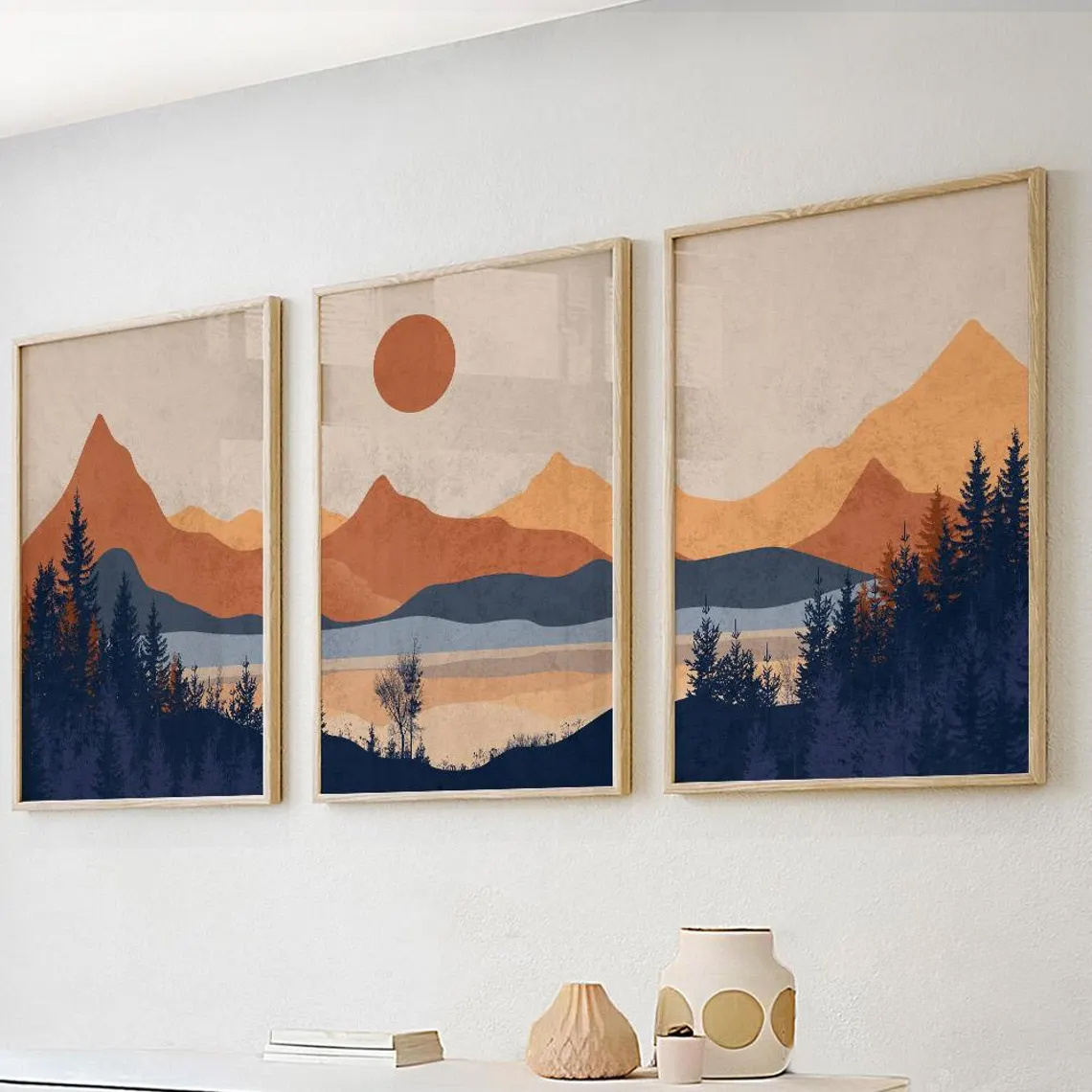 Lot de 3 affiches murales abst - Abstract Canvas Set avis et prix