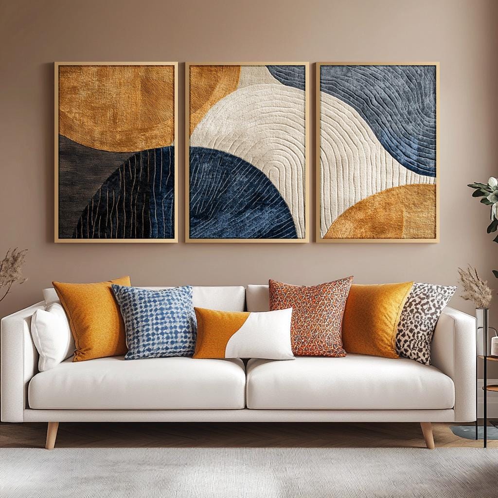 Lot de 3 tableaux sur toile sa - Abstract Canvas Set avis et prix