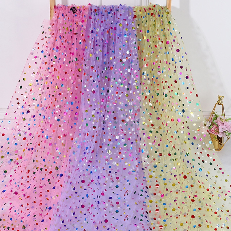 Tissu en tulle à pois colorés  - Table Runner avis et prix