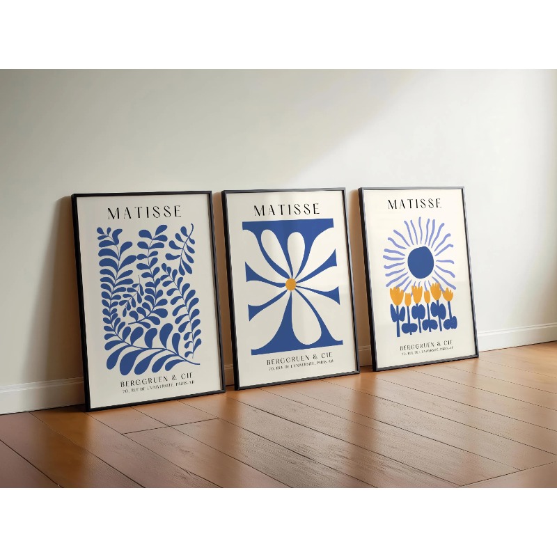 Ensemble de 3 impressions bleu - Abstract Canvas Set avis et prix