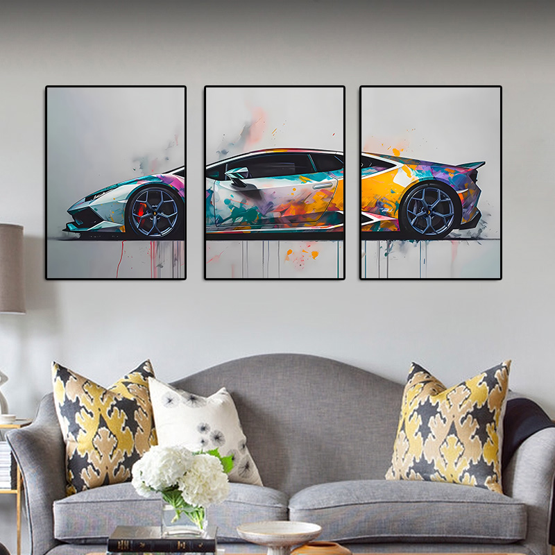 Lot de 3 affiches de supercars - Abstract Canvas Set avis et prix