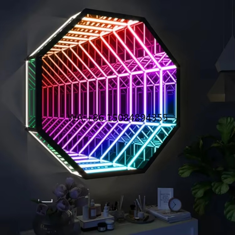 Miroir infini octogonal 3D, tu - Decorative Mirror avis et prix