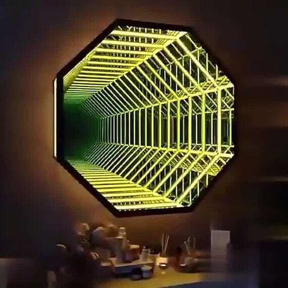 Miroir infini octogonal 3D, tu - Decorative Mirror avis et prix